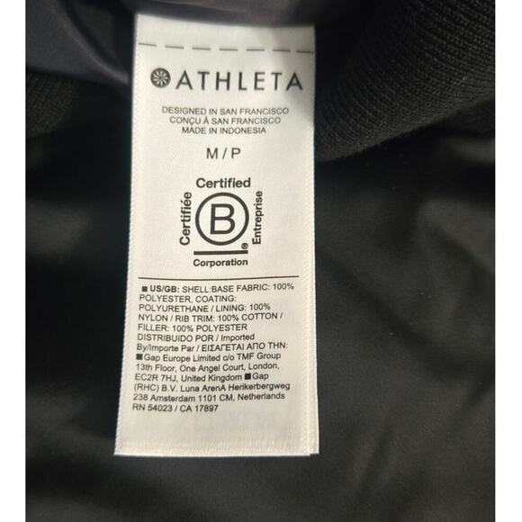 NEW Athleta Bomber Jacket Black NWT Size Medium/P - Picture 10 of 13